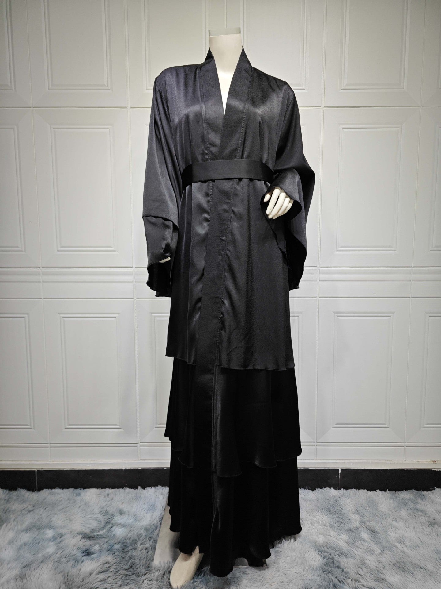 Modest Muslim Abaya Robe - Solid Color Long Dress