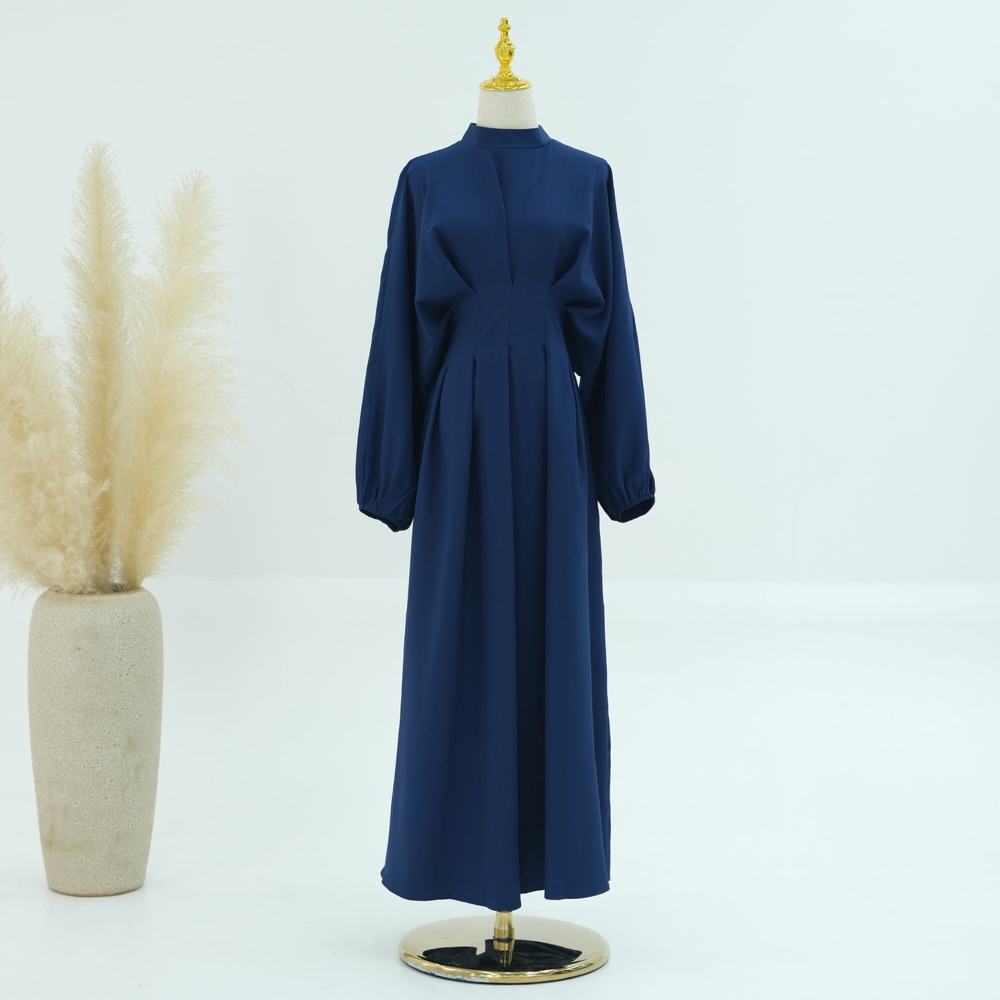 Turkey Dubai Solid Color Beam Sleeve dress