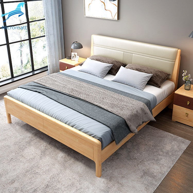 Bedroom Set Furniture Frame Queen Size Modern Luxury Wood Double Bed