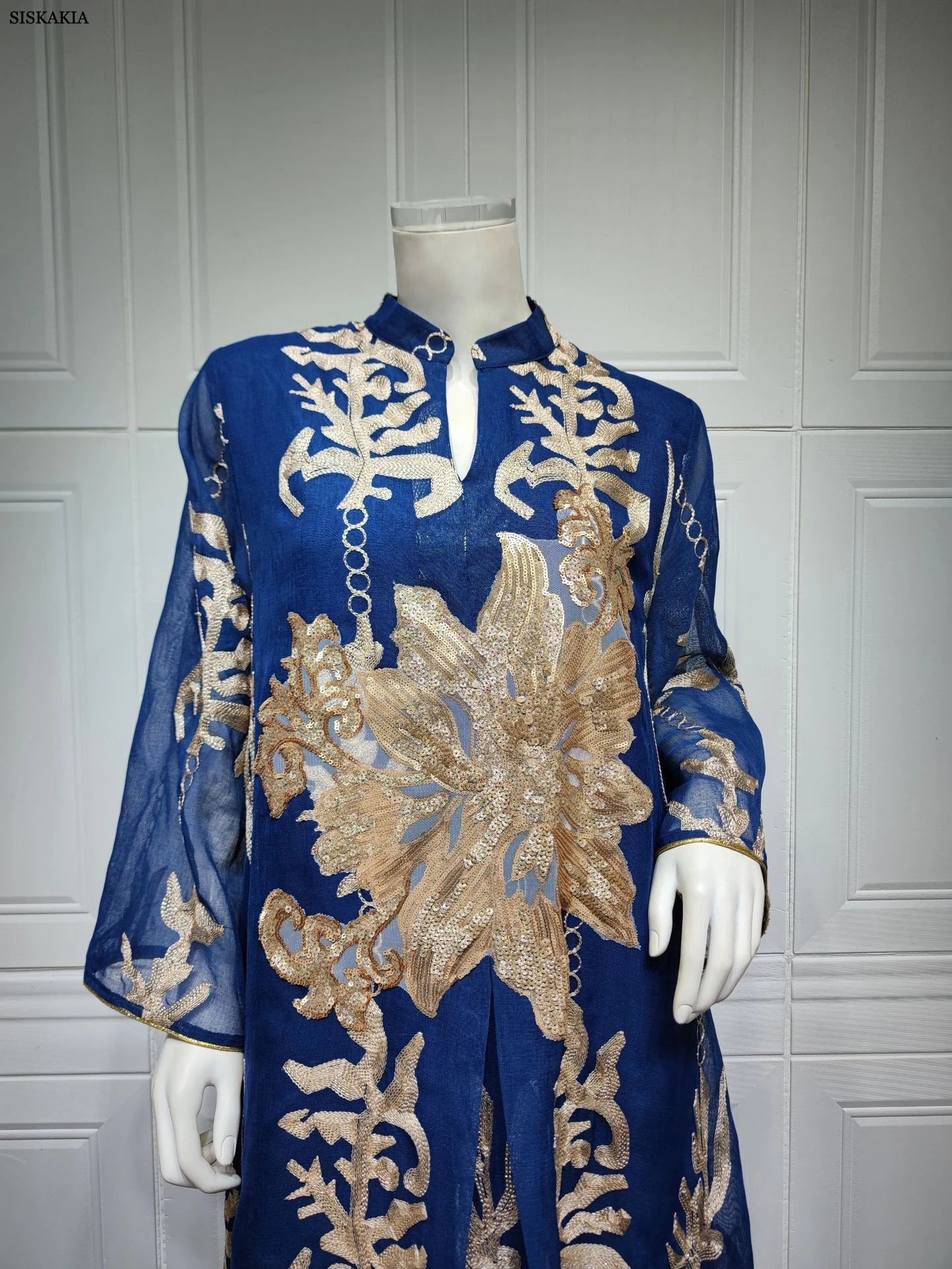 Abayas for Women Luxury Sequins Embroidery