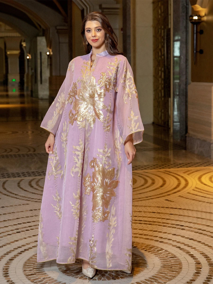 Abayas for Women Luxury Sequins Embroidery