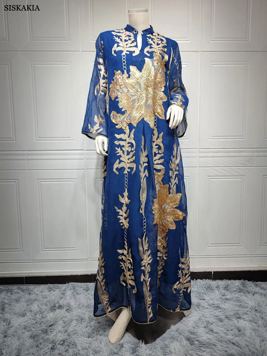 Abayas for Women Luxury Sequins Embroidery