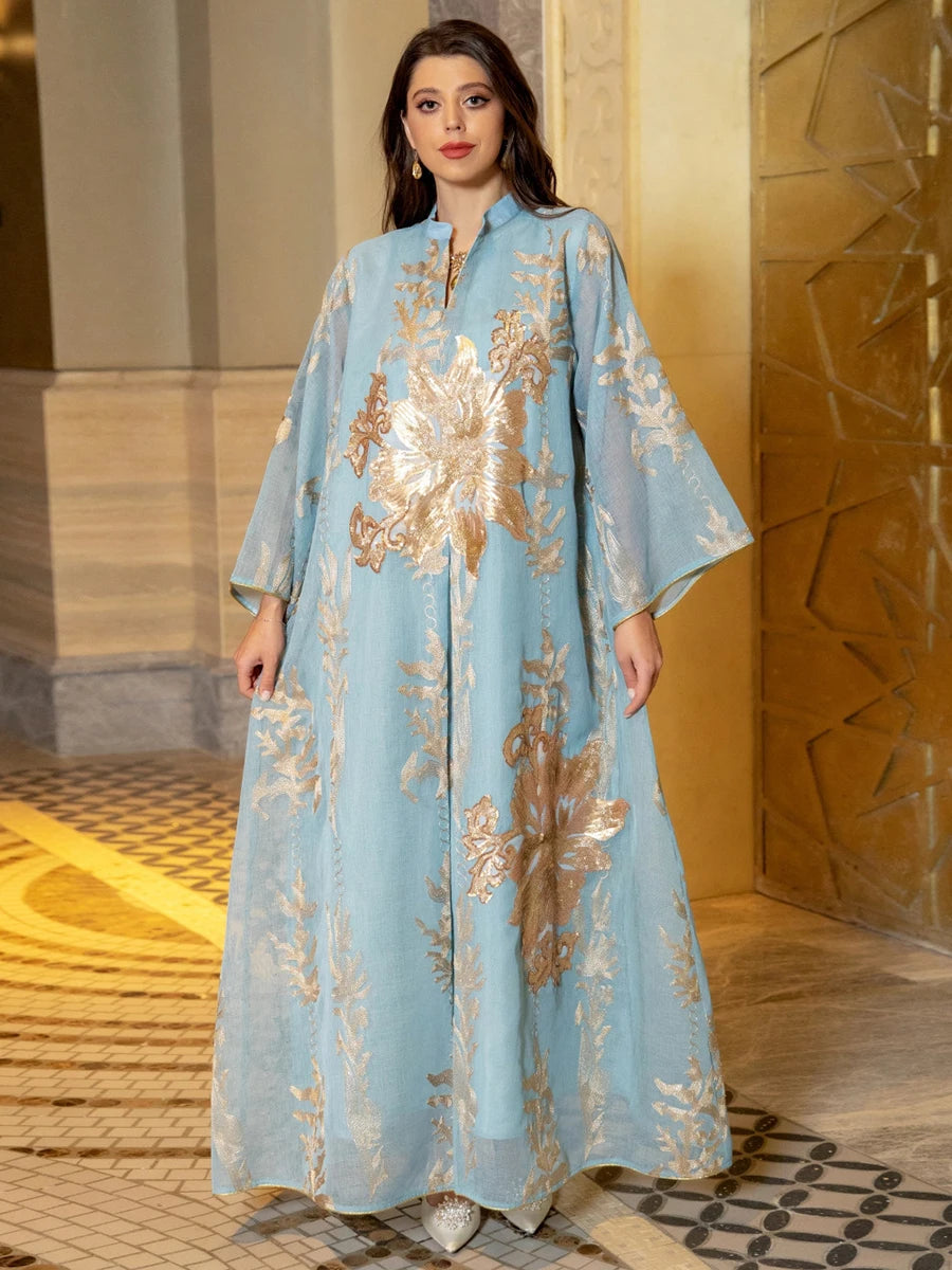 Abayas for Women Luxury Sequins Embroidery