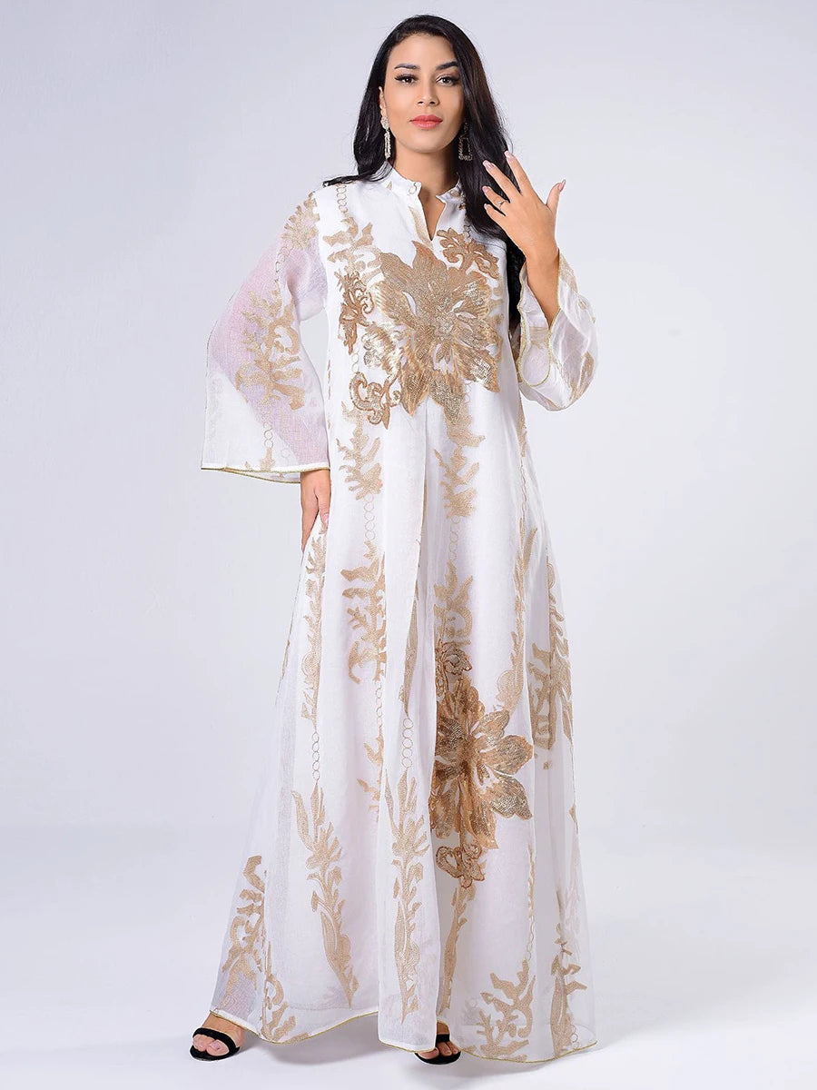 Abayas for Women Luxury Sequins Embroidery