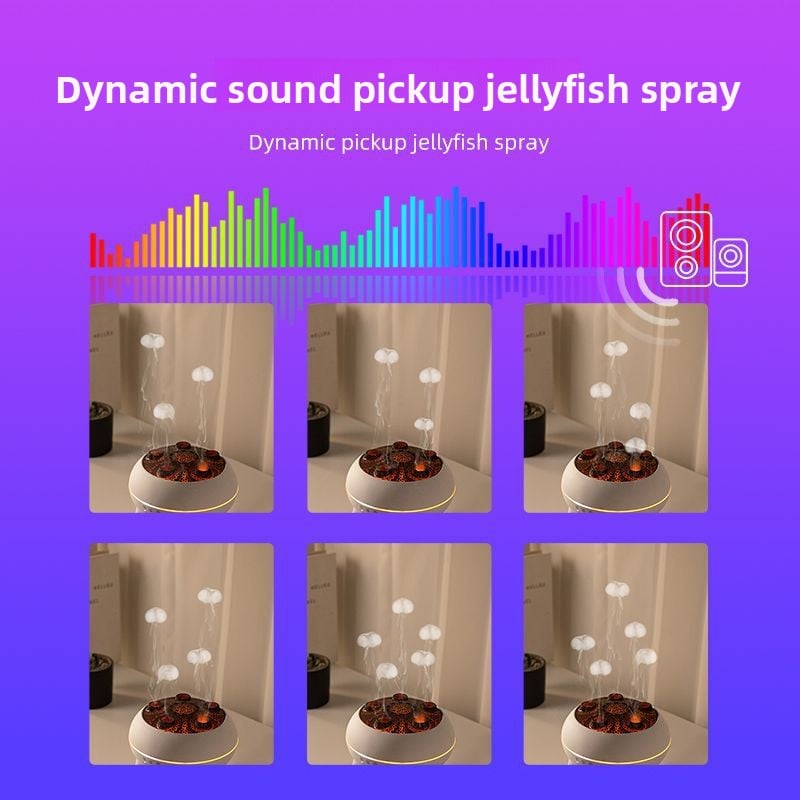 Cross-Border Popular Jellyfish Aromatherapy Machine Home Bedroom Essential Oil Remote Control Automatic Spray Jellyfish Smoke Ring Humidifier