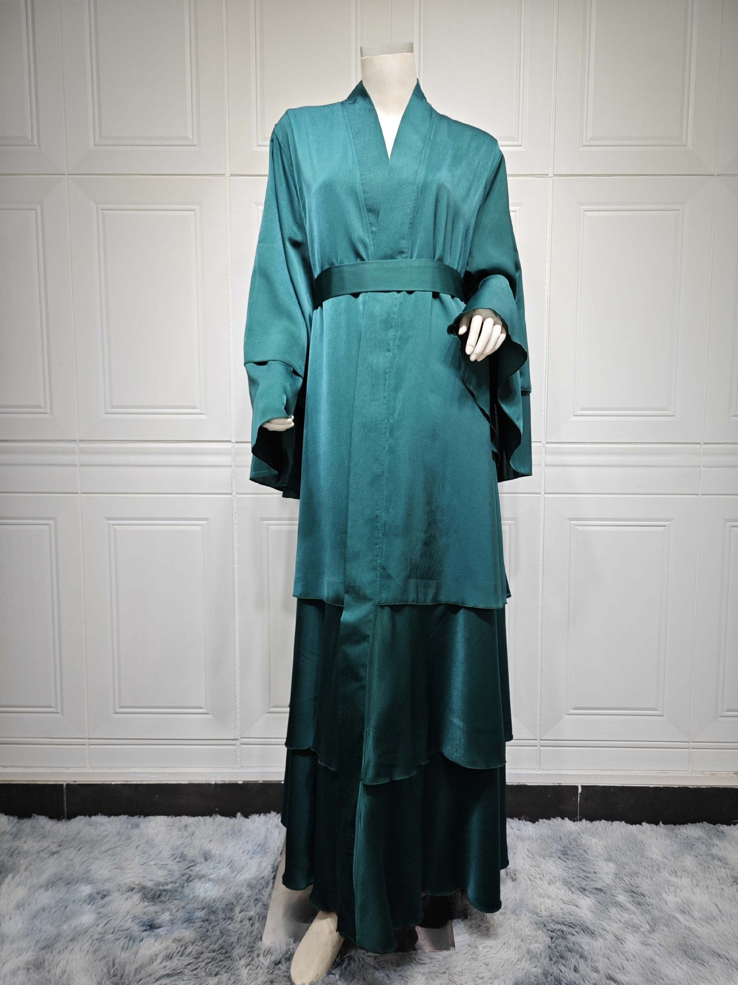 Modest Muslim Abaya Robe - Solid Color Long Dress