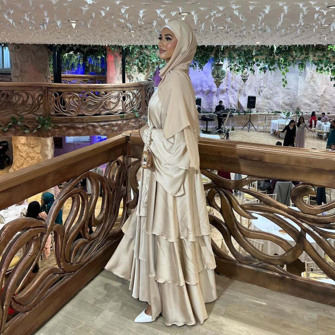 Modest Muslim Abaya Robe - Solid Color Long Dress
